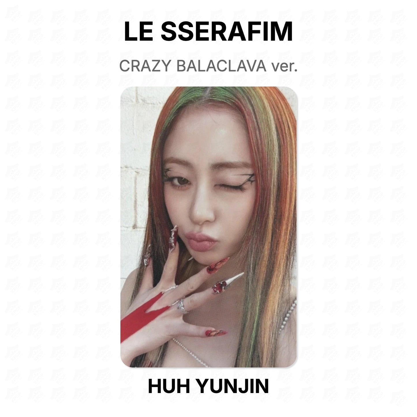 LE SSERAFIM CRAZY BALACLAVA ver. Official Photocard