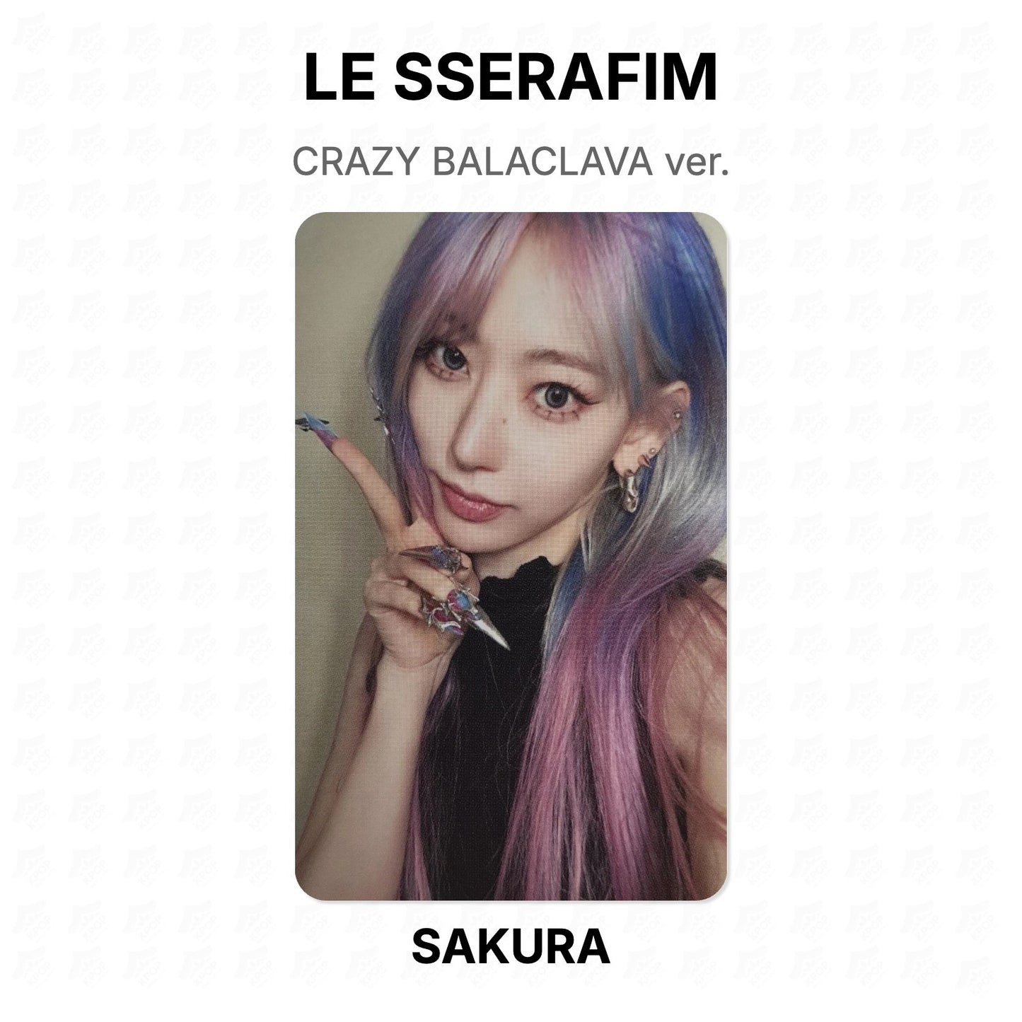 LE SSERAFIM CRAZY BALACLAVA ver. Official Photocard