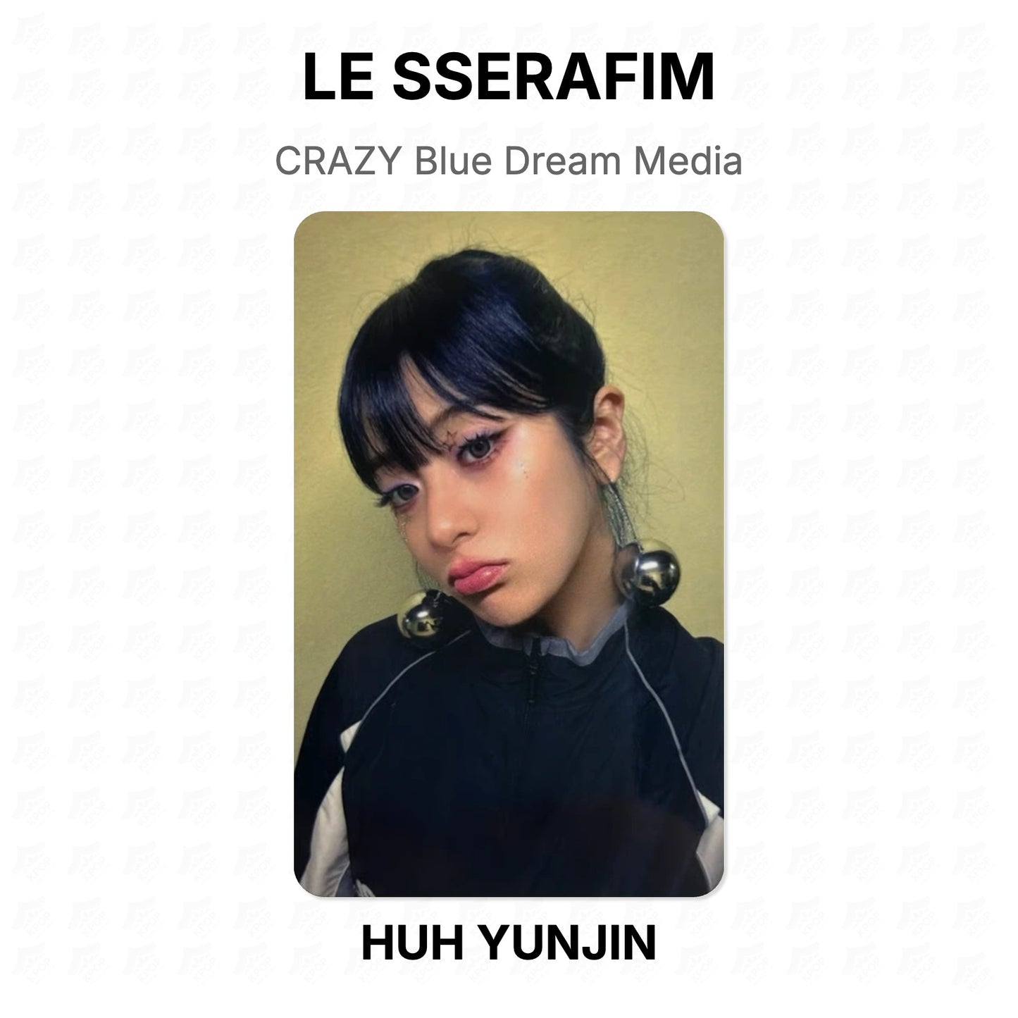LE SSERAFIM CRAZY Blue Dream Media Official Photocard