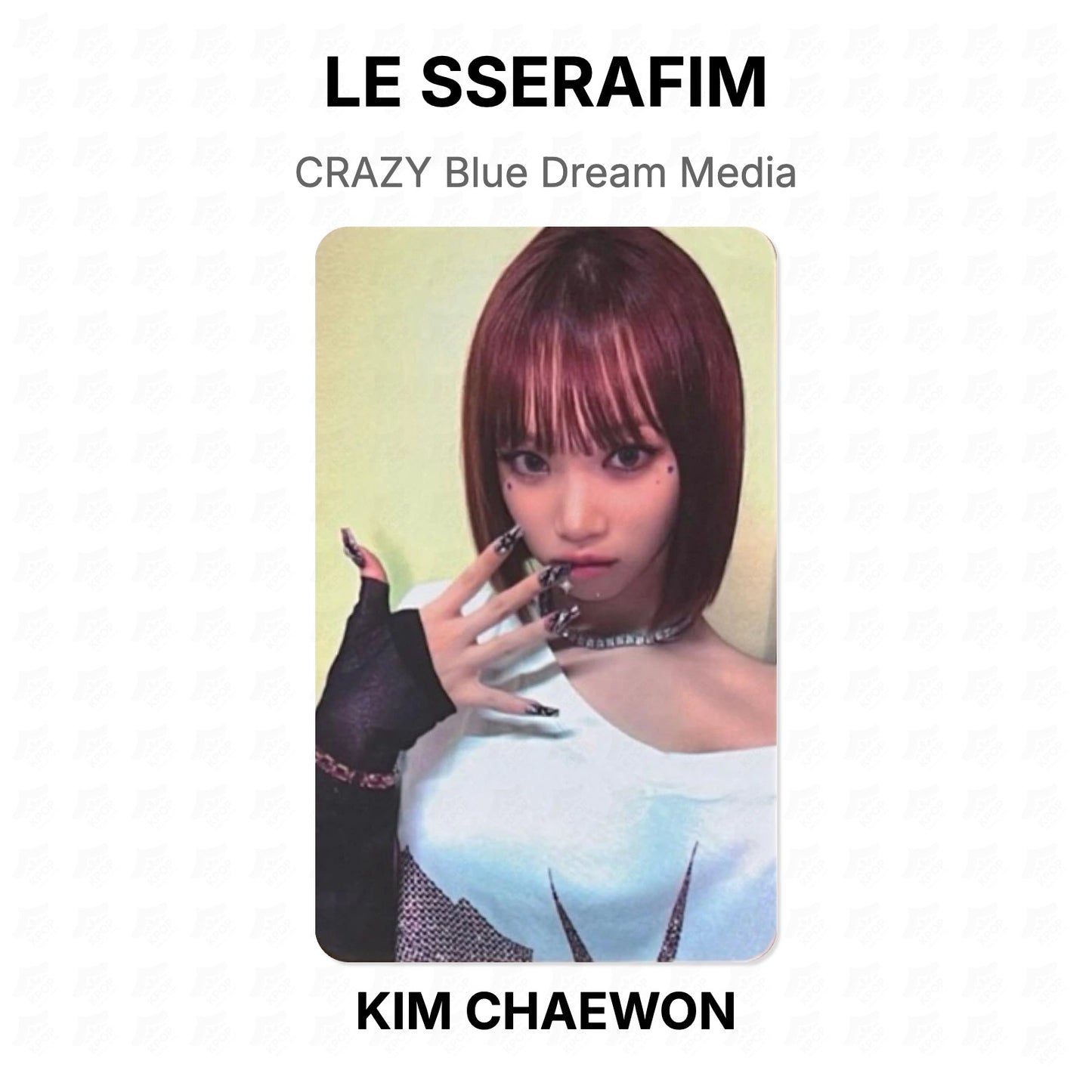 LE SSERAFIM CRAZY Blue Dream Media Official Photocard