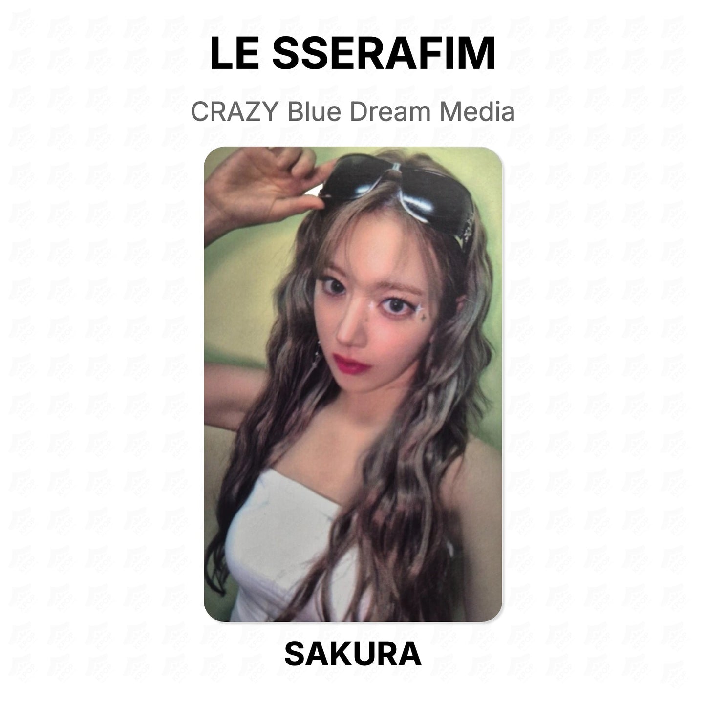 LE SSERAFIM CRAZY Blue Dream Media Official Photocard