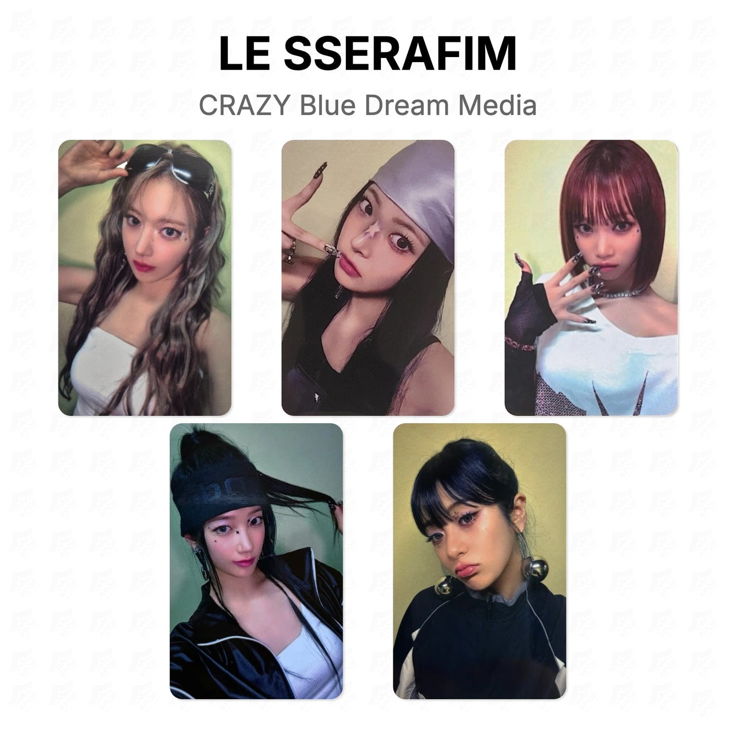 LE SSERAFIM CRAZY Blue Dream Media Official Photocard