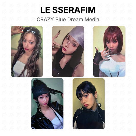 LE SSERAFIM CRAZY Blue Dream Media Official Photocard
