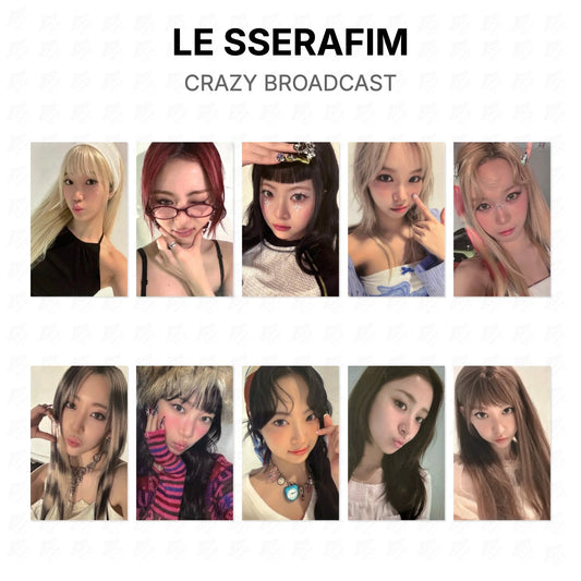 LE SSERAFIM CRAZY BROADCAST Official Photocard