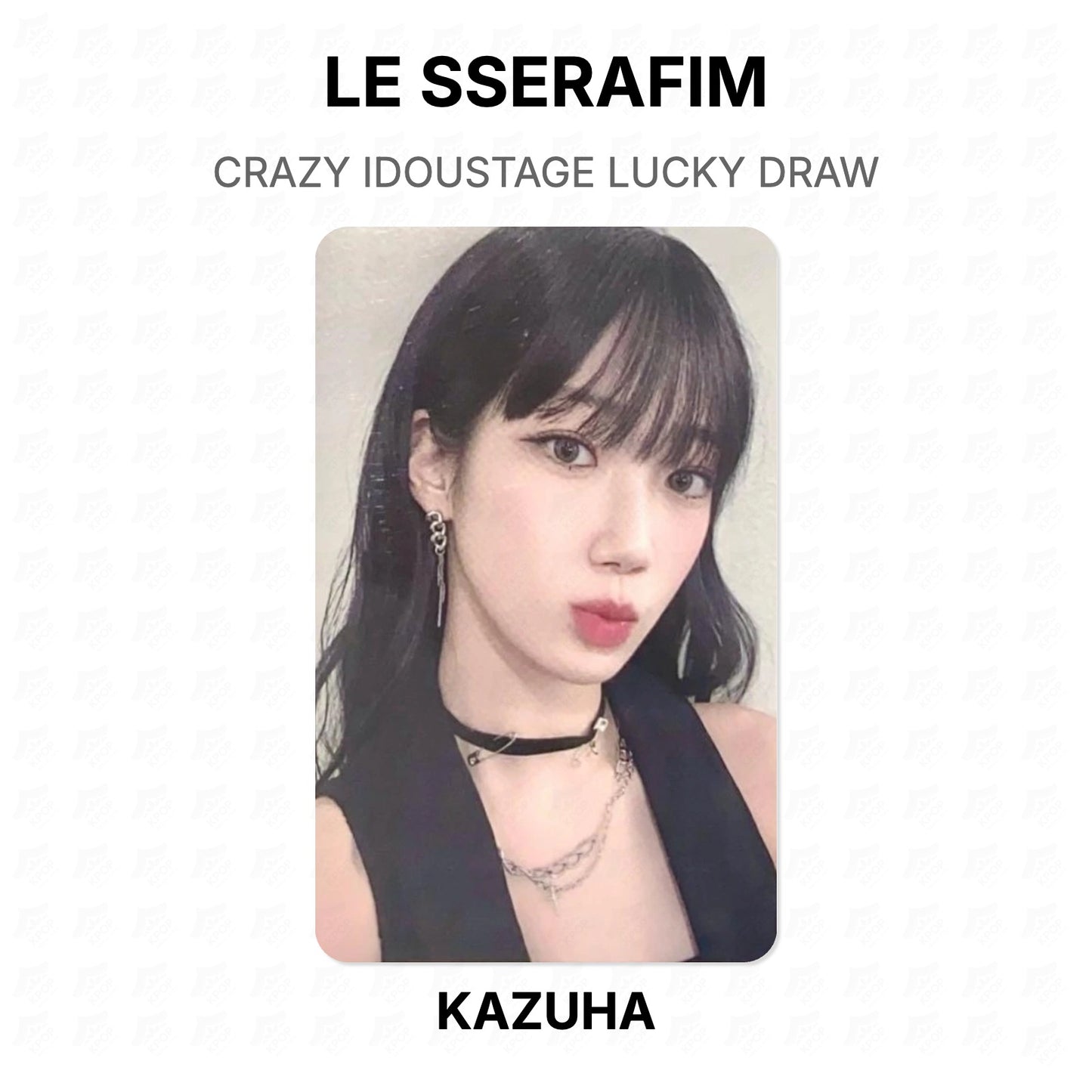 LE SSERAFIM CRAZY IDOUSTAGE LUCKY DRAW Official Photocard