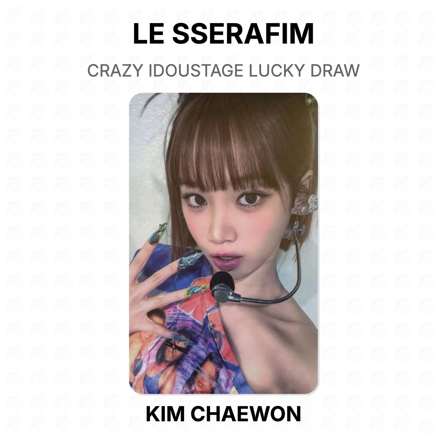 LE SSERAFIM CRAZY IDOUSTAGE LUCKY DRAW Official Photocard