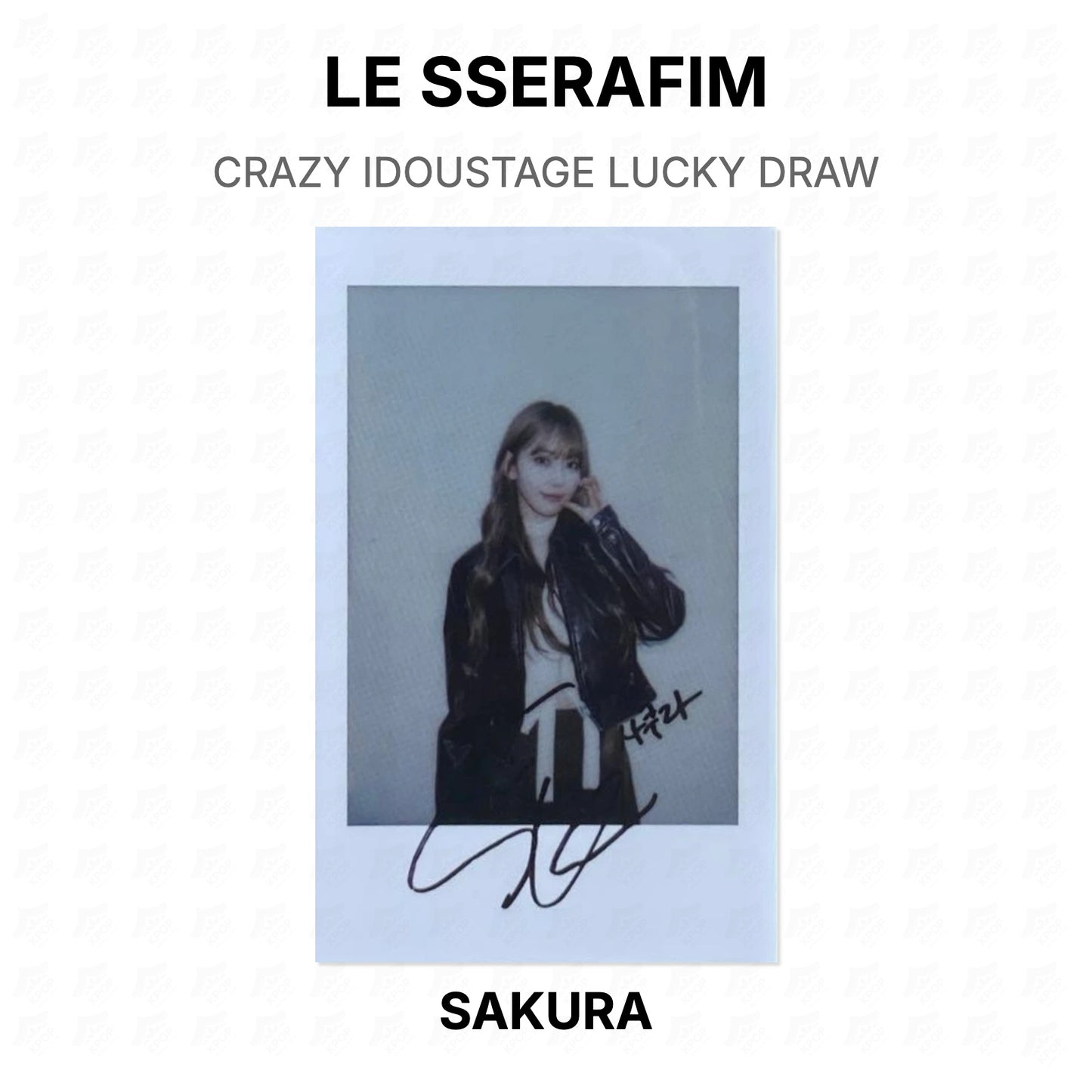 LE SSERAFIM CRAZY IDOUSTAGE LUCKY DRAW Official Photocard