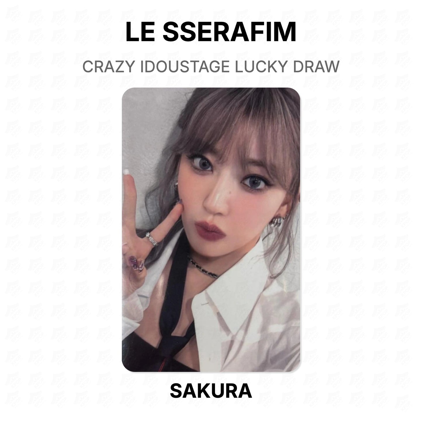 LE SSERAFIM CRAZY IDOUSTAGE LUCKY DRAW Official Photocard