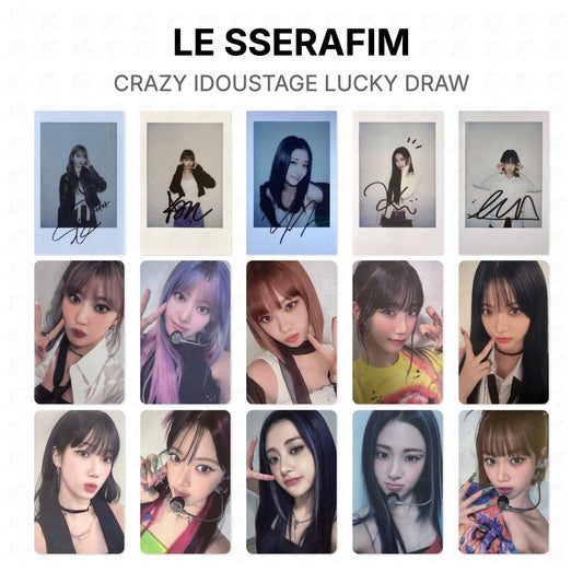 LE SSERAFIM CRAZY IDOUSTAGE LUCKY DRAW Official Photocard