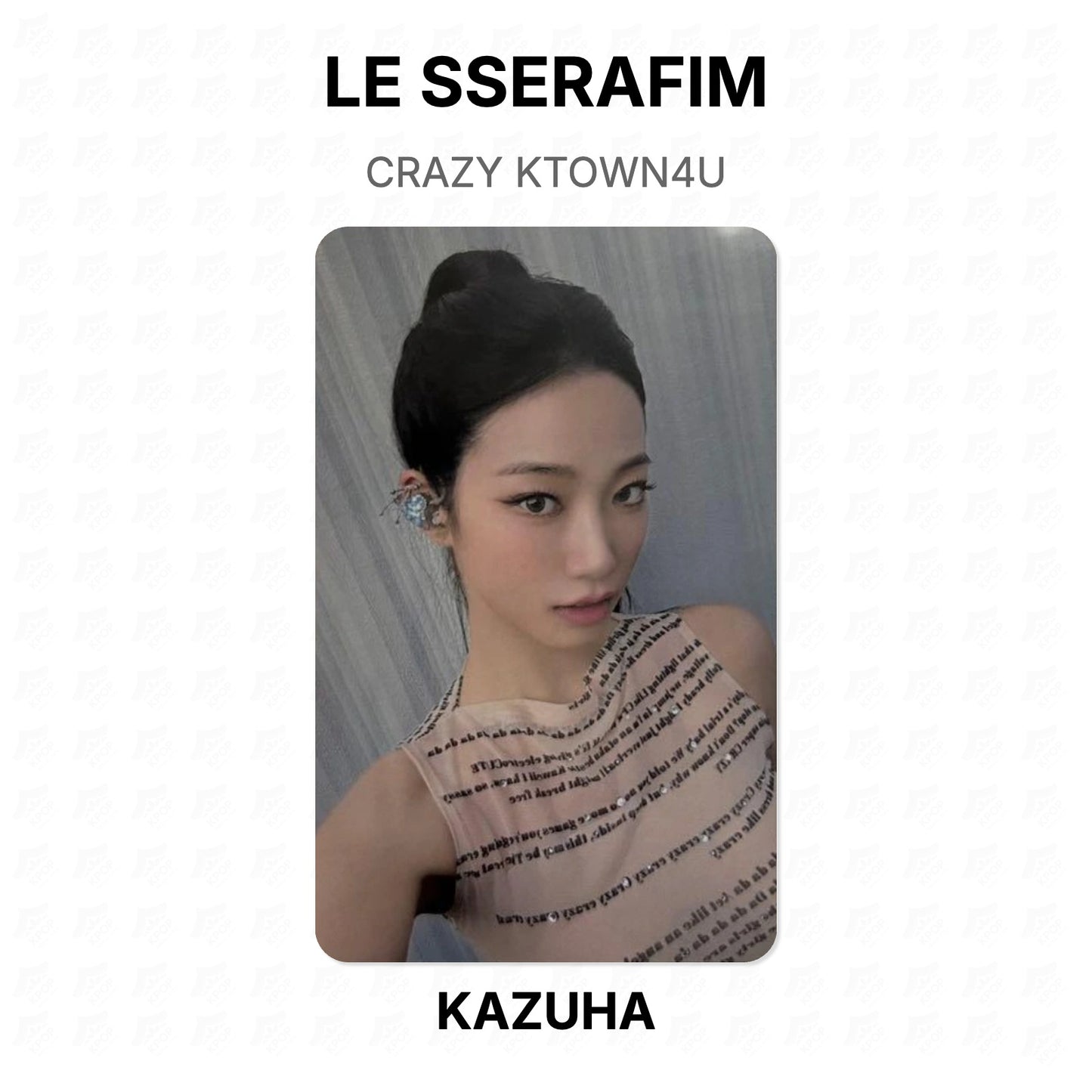 LE SSERAFIM CRAZY KTOWN4U Official Photocard