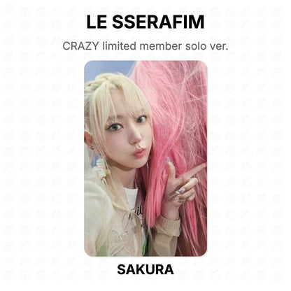 LE SSERAFIM CRAZY limited member solo ver. Official Photocard