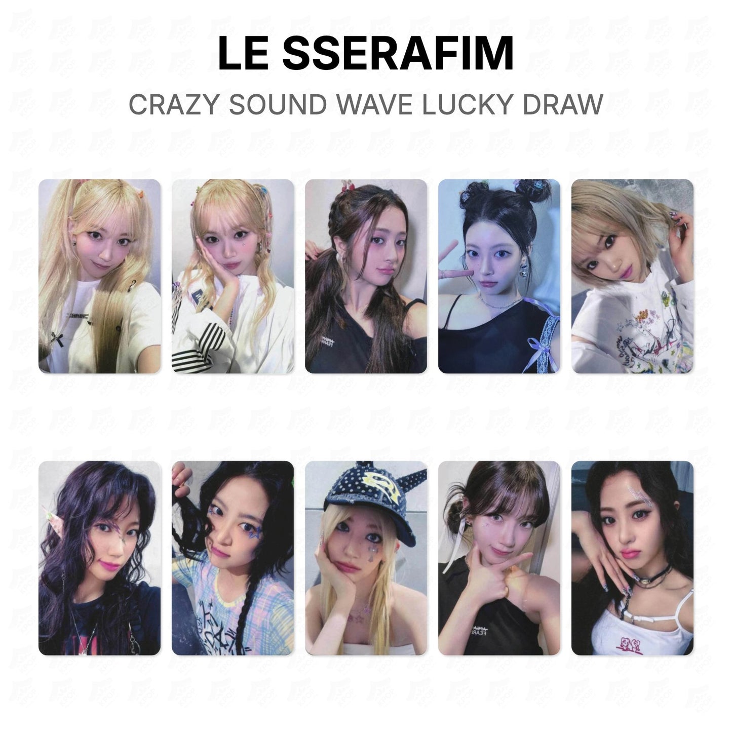LE SSERAFIM CRAZY SOUND WAVE LUCKY DRAW Official Photocard