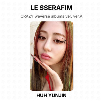 LE SSERAFIM CRAZY weverse albums ver. ver.A Official Photocard