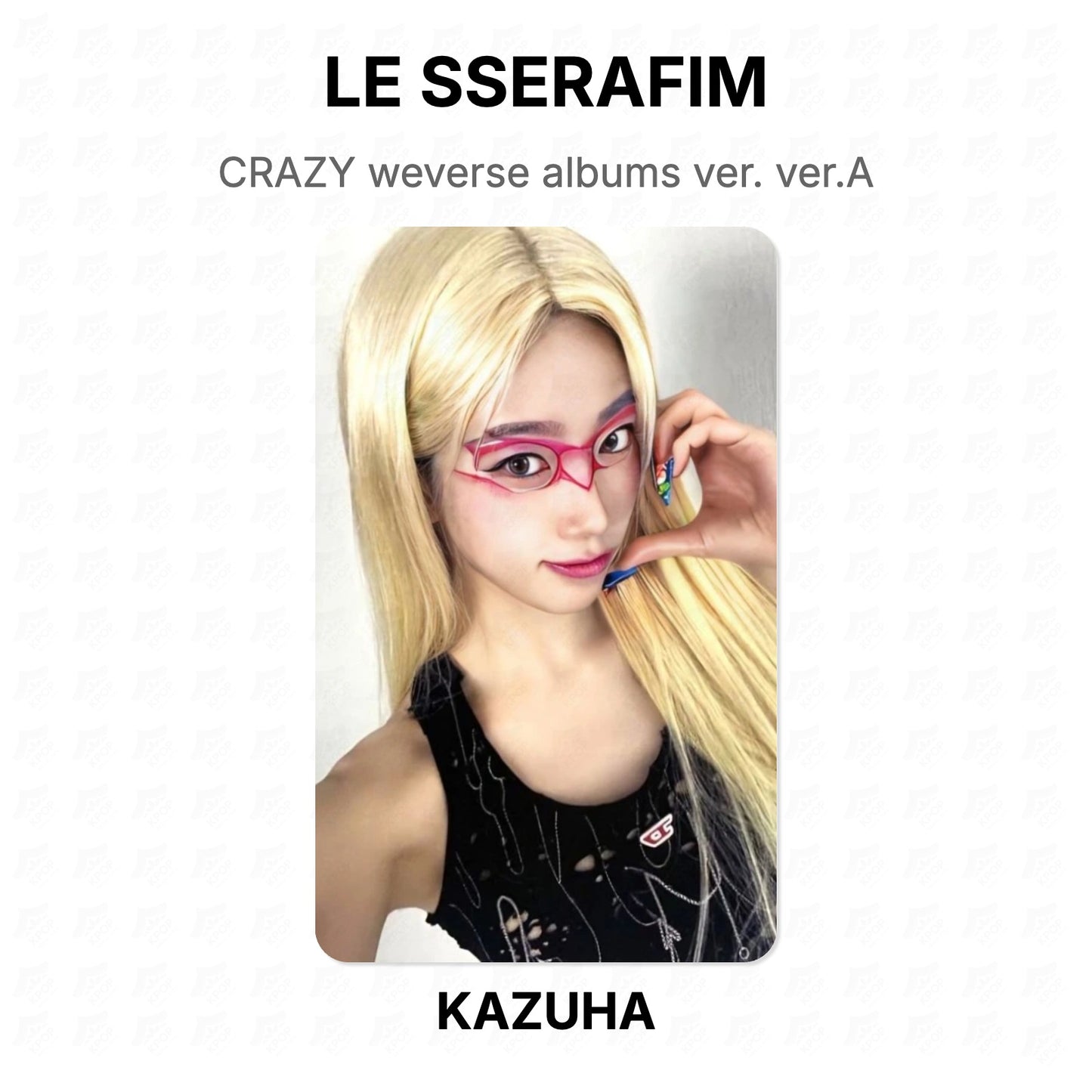 LE SSERAFIM CRAZY weverse albums ver. ver.A Official Photocard