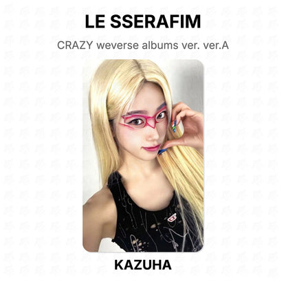 LE SSERAFIM CRAZY weverse albums ver. ver.A Official Photocard