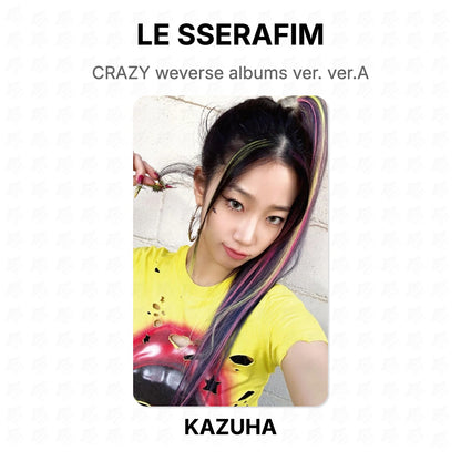 LE SSERAFIM CRAZY weverse albums ver. ver.A Official Photocard