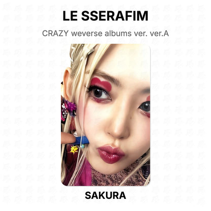 LE SSERAFIM CRAZY weverse albums ver. ver.A Official Photocard