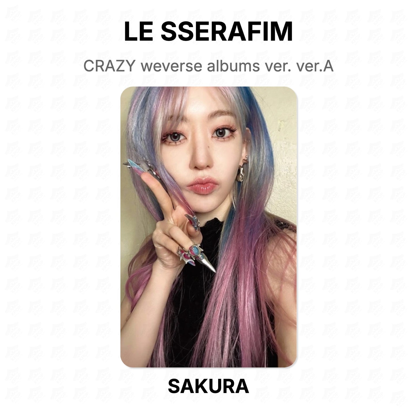 LE SSERAFIM CRAZY weverse albums ver. ver.A Official Photocard