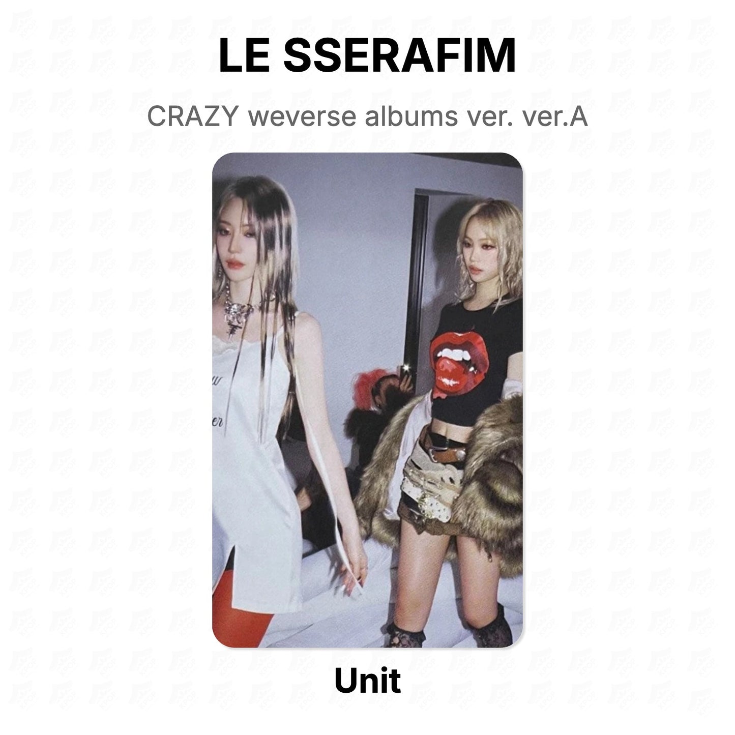 LE SSERAFIM CRAZY weverse albums ver. ver.A Official Photocard