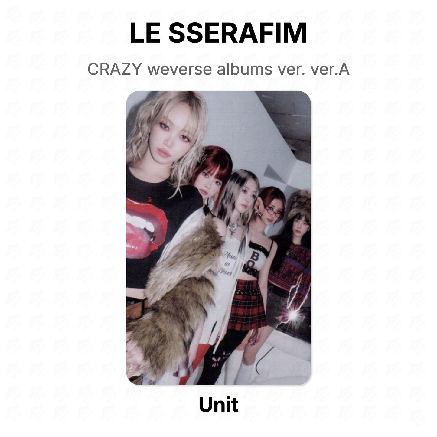 LE SSERAFIM CRAZY weverse albums ver. ver.A Official Photocard