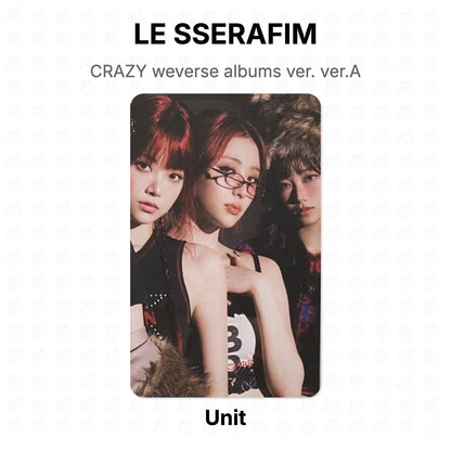 LE SSERAFIM CRAZY weverse albums ver. ver.A Official Photocard