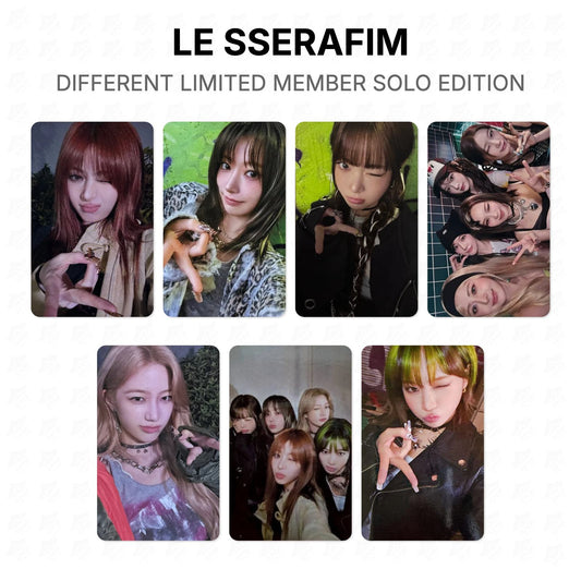 LE SSERAFIM DIFFERENT LIMITED MEMBER SOLO EDITION Official Photocard