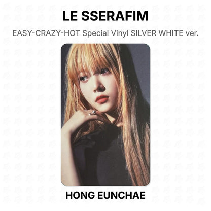 LE SSERAFIM EASY-CRAZY-HOT Special Vinyl SILVER WHITE ver. Official Photocard
