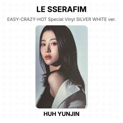 LE SSERAFIM EASY-CRAZY-HOT Special Vinyl SILVER WHITE ver. Official Photocard