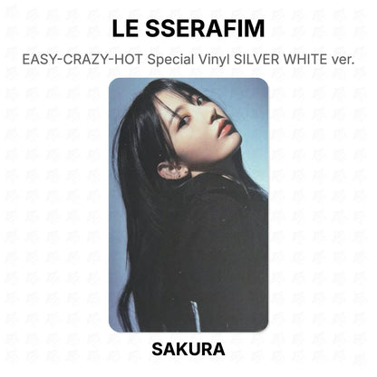 LE SSERAFIM EASY-CRAZY-HOT Special Vinyl SILVER WHITE ver. Official Photocard