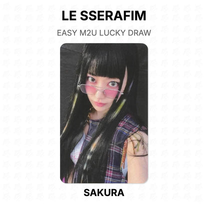 LE SSERAFIM EASY M2U LUCKY DRAW Official Photocard
