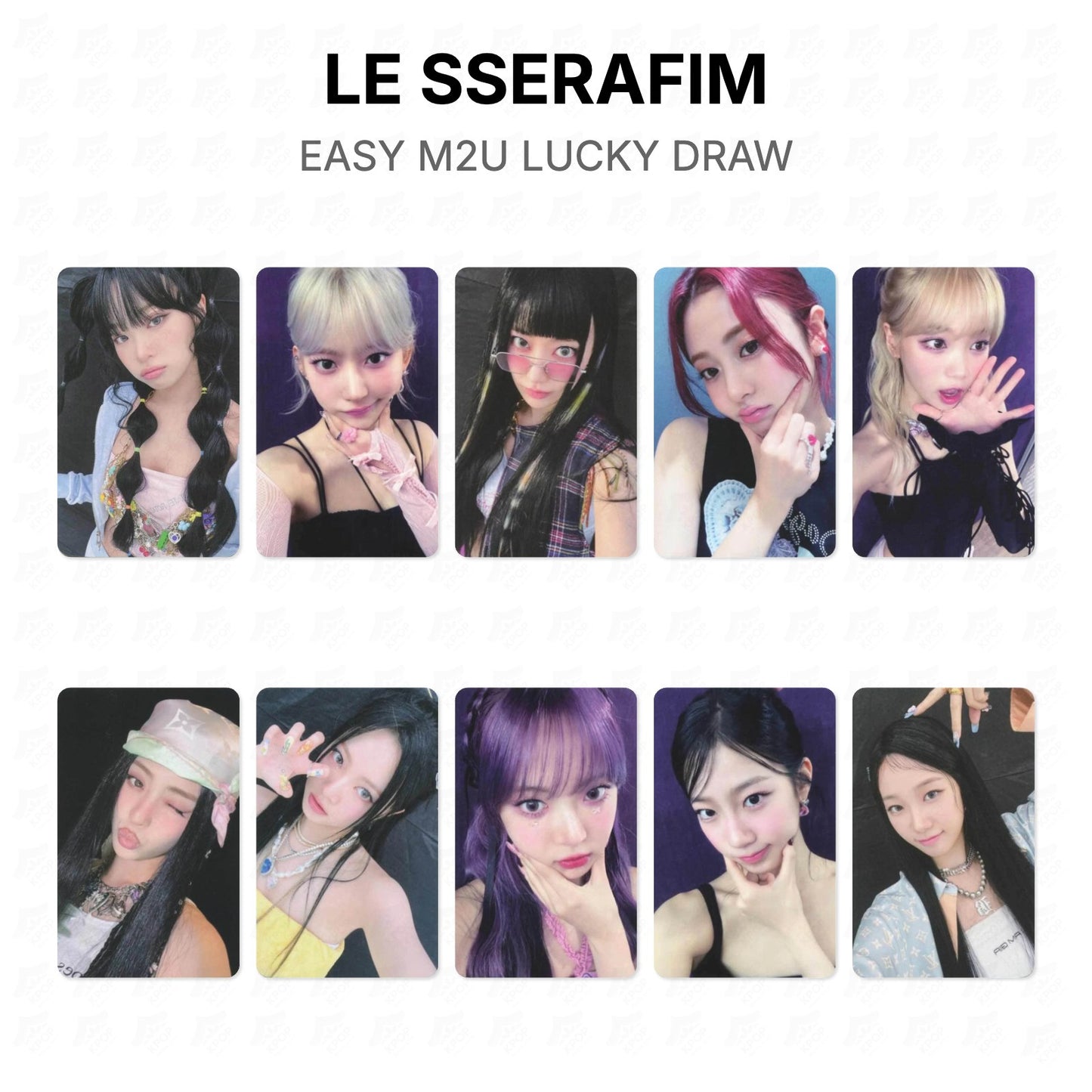 LE SSERAFIM EASY M2U LUCKY DRAW Official Photocard