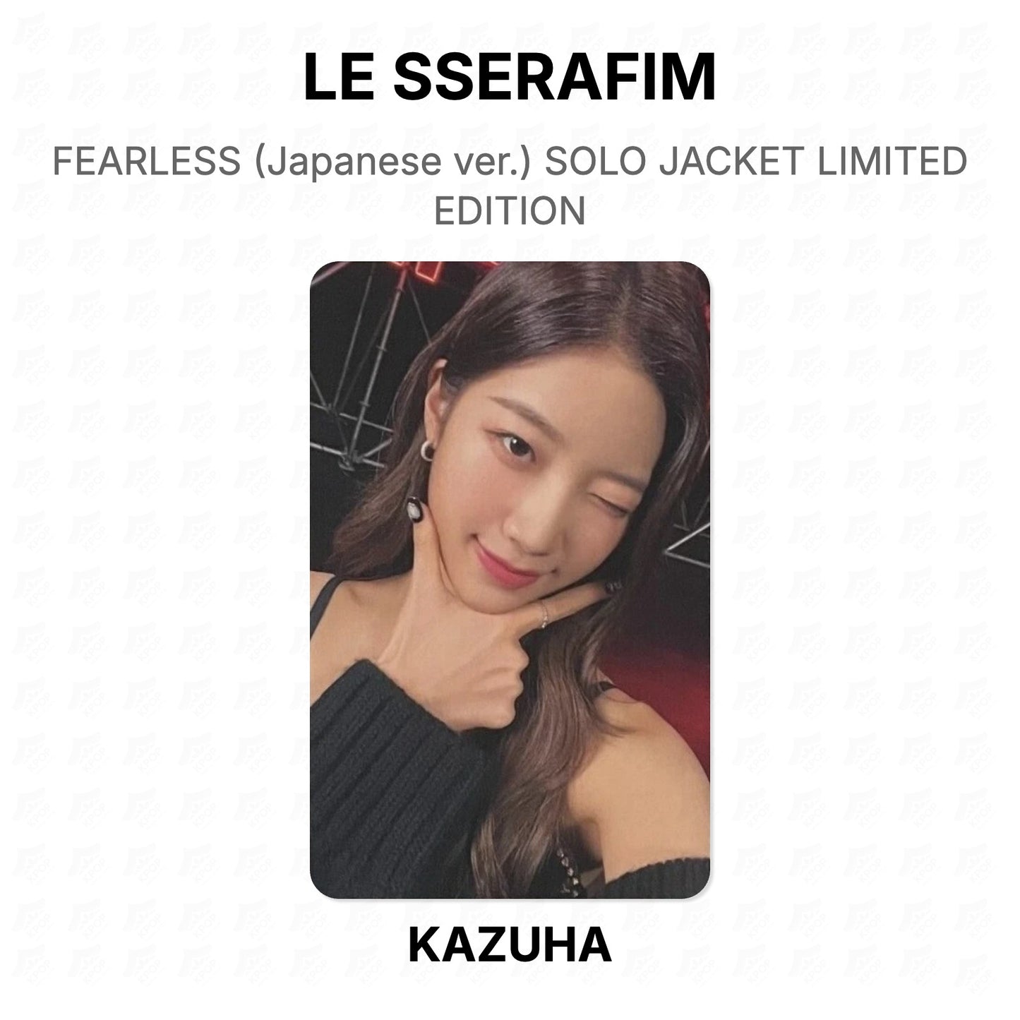 LE SSERAFIM FEARLESS (Japanese ver.) SOLO JACKET LIMITED EDITION Official Photocard