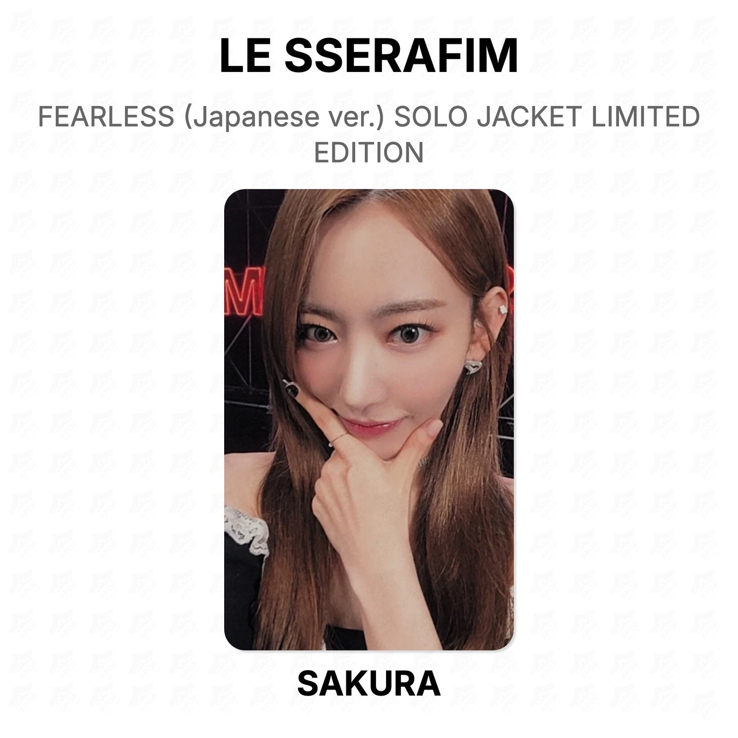 LE SSERAFIM FEARLESS (Japanese ver.) SOLO JACKET LIMITED EDITION Official Photocard