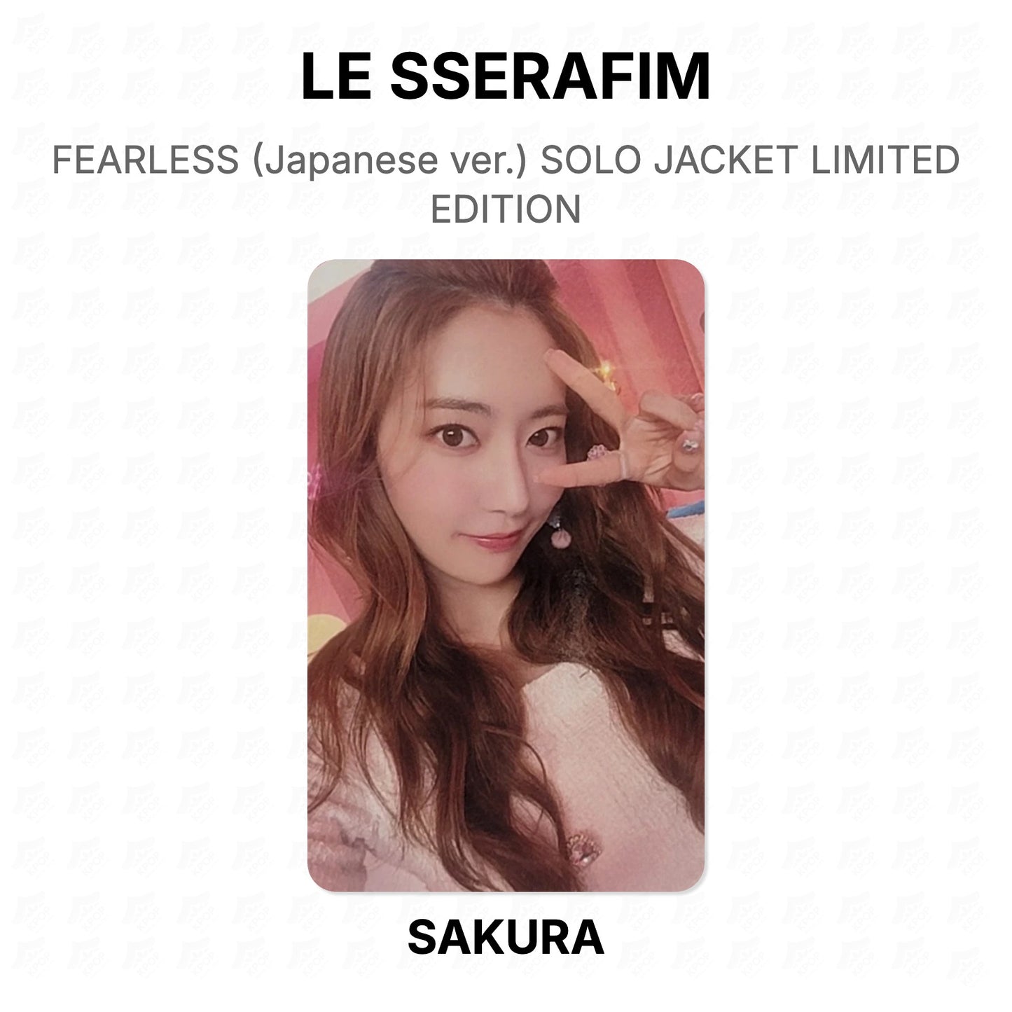 LE SSERAFIM FEARLESS (Japanese ver.) SOLO JACKET LIMITED EDITION Official Photocard