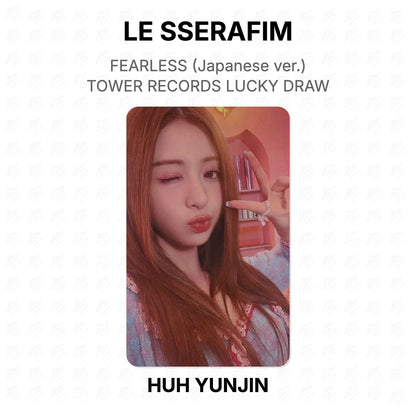 LE SSERAFIM FEARLESS (Japanese ver.) TOWER RECORDS LUCKY DRAW Official Photocard