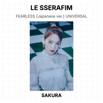 LE SSERAFIM FEARLESS (Japanese ver.) UNIVERSAL Official Photocard