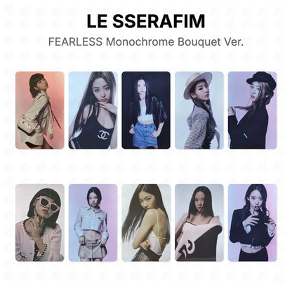 LE SSERAFIM FEARLESS Monochrome Bouquet Ver. Official Photocard