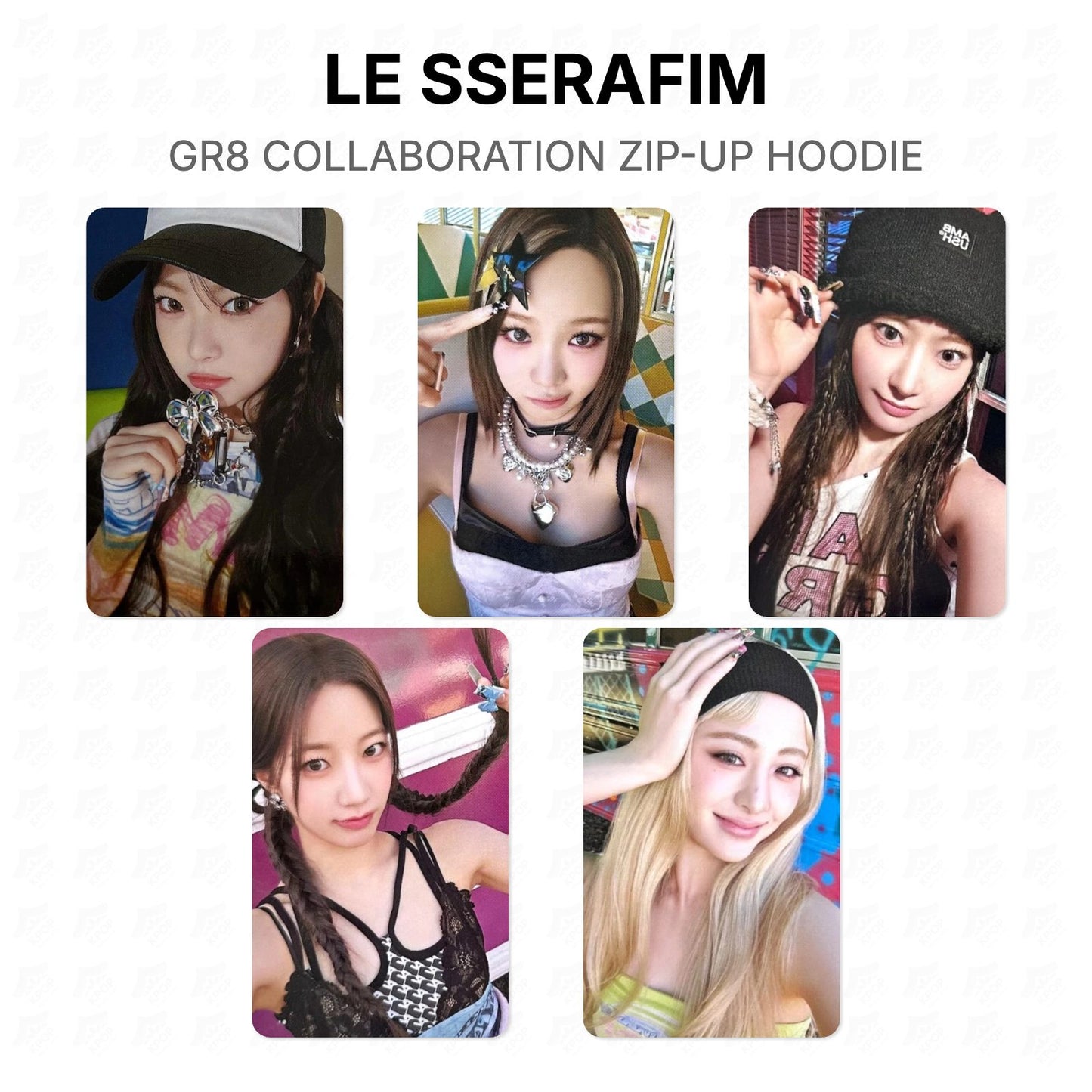 LE SSERAFIM GR8 COLLABORATION ZIP-UP HOODIE Official Photocard