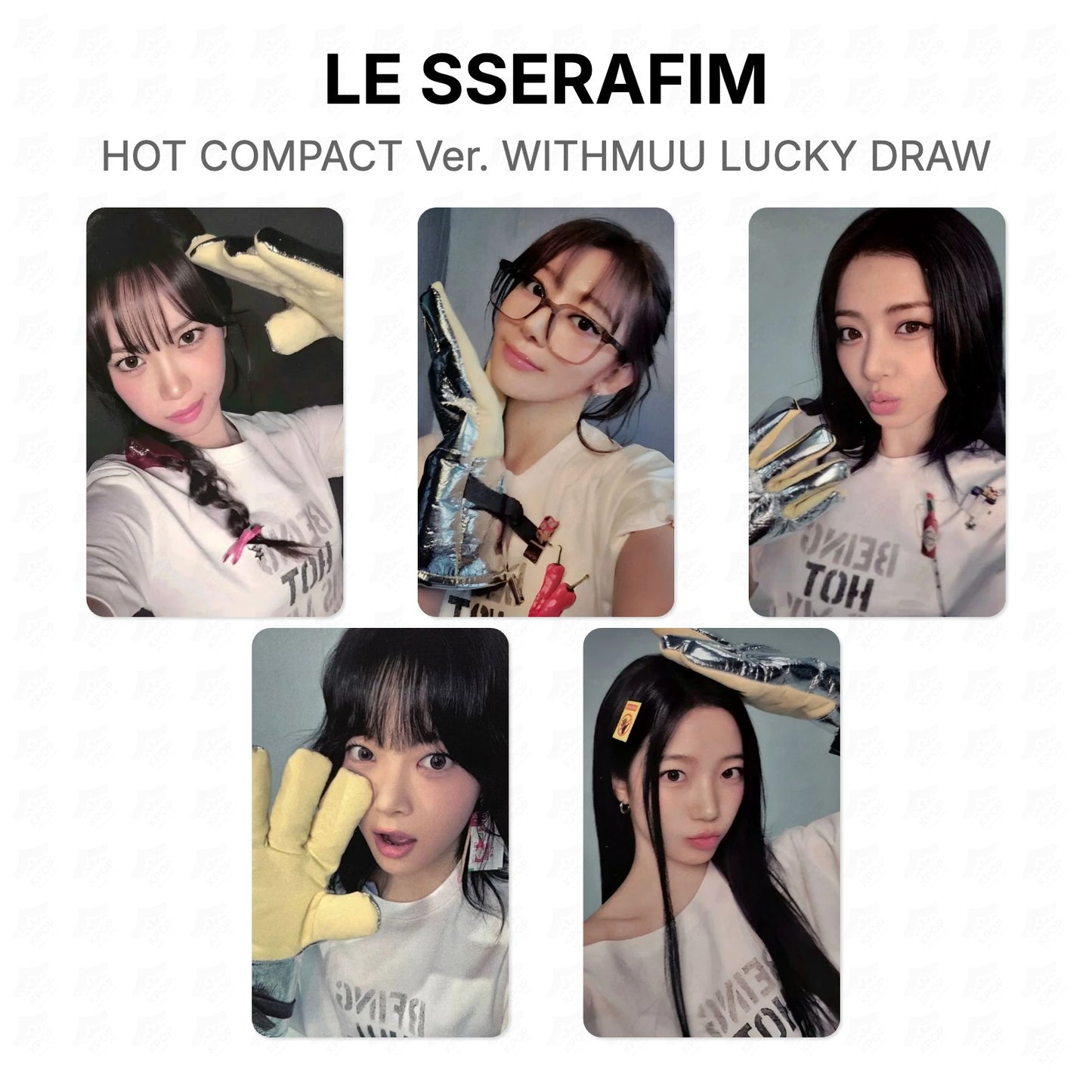 LE SSERAFIM HOT COMPACT Ver. WITHMUU LUCKY DRAW Official Photocard
