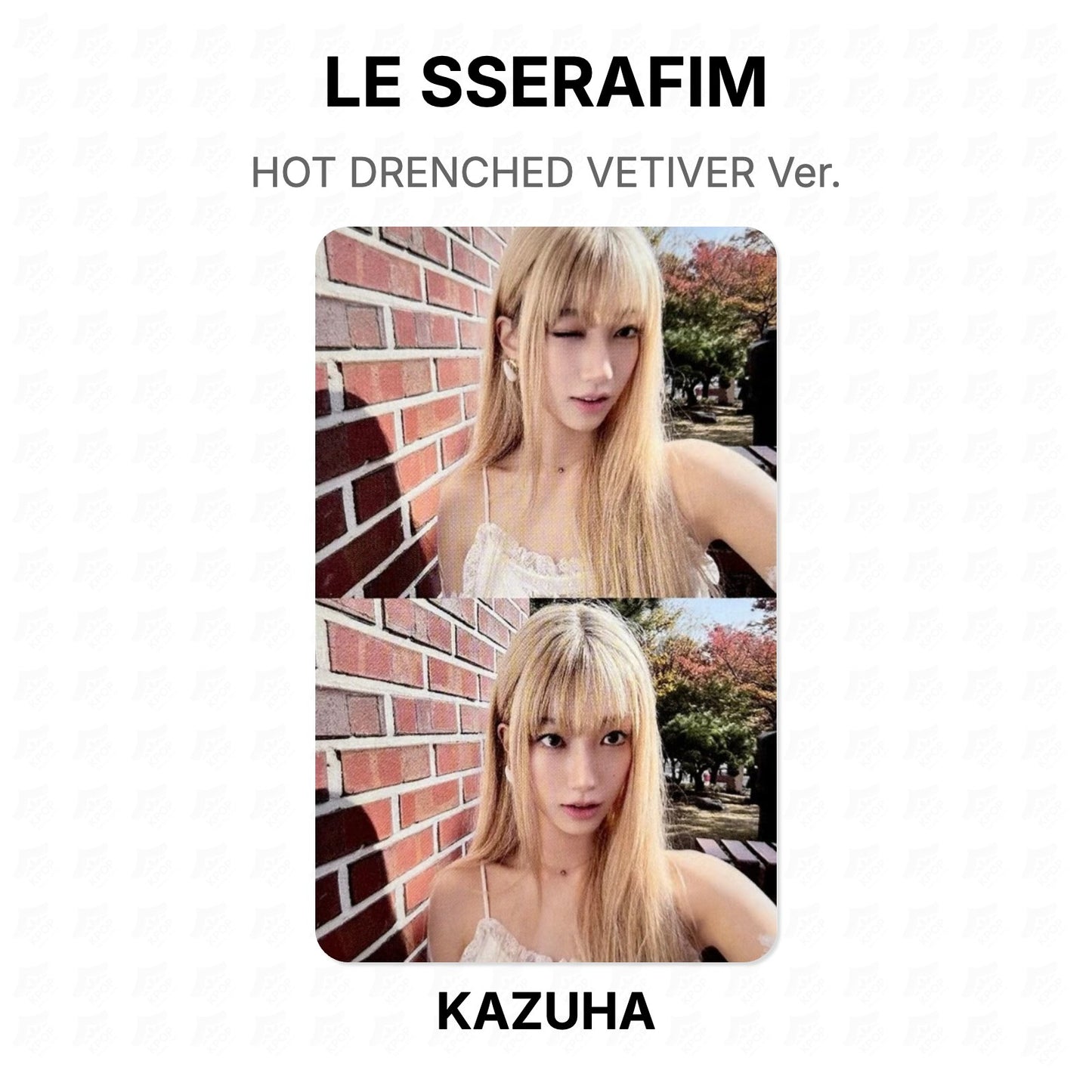 LE SSERAFIM HOT DRENCHED VETIVER Ver. Official Photocard