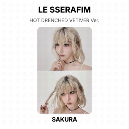 LE SSERAFIM HOT DRENCHED VETIVER Ver. Official Photocard