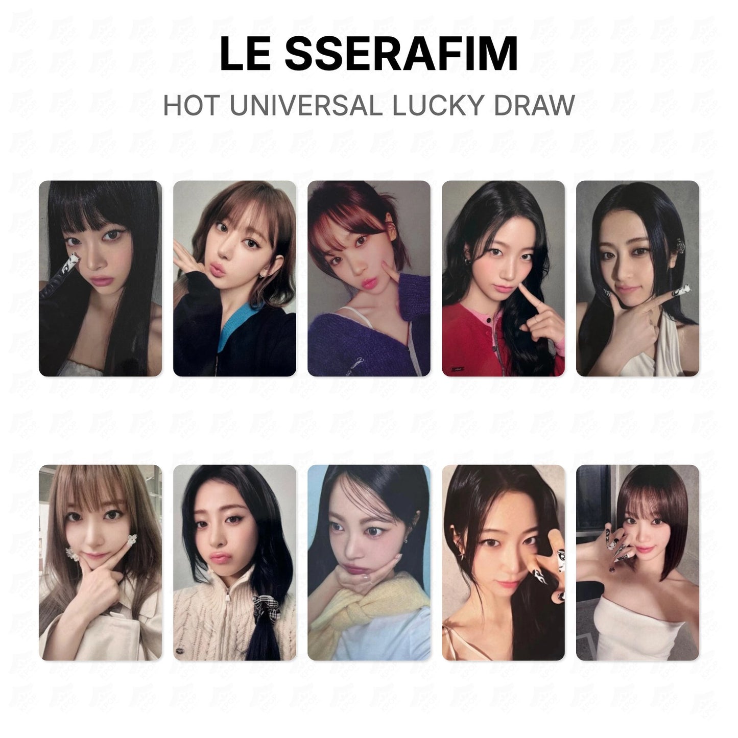 LE SSERAFIM HOT UNIVERSAL LUCKY DRAW Official Photocard
