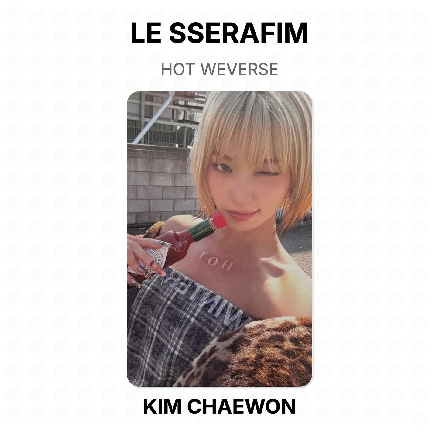 LE SSERAFIM HOT WEVERSE Official Photocard