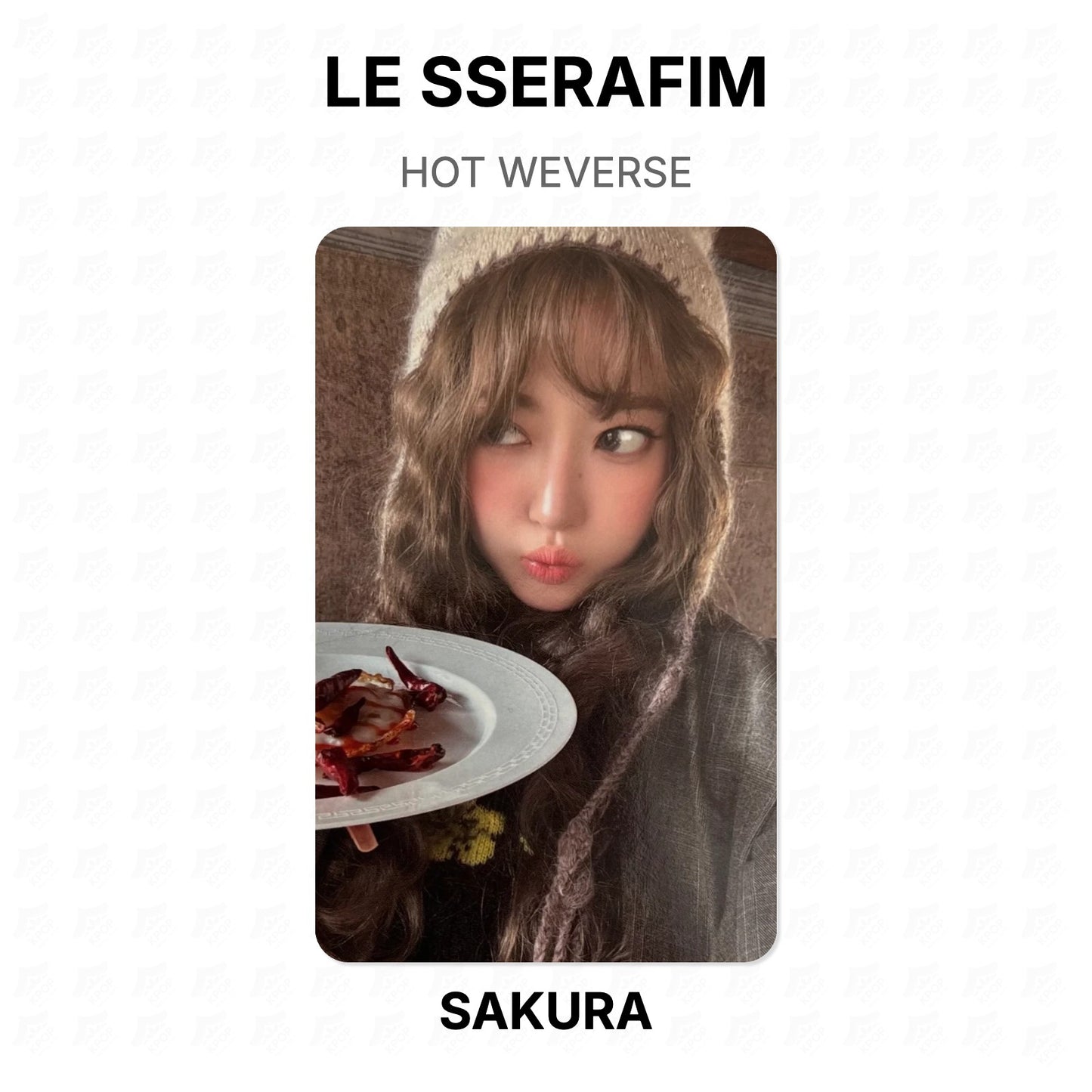 LE SSERAFIM HOT WEVERSE Official Photocard