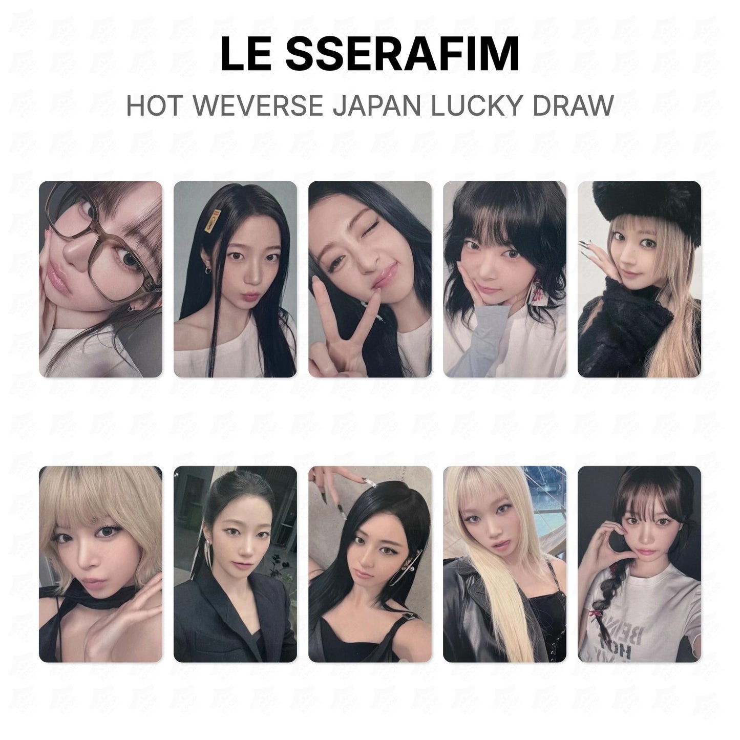 LE SSERAFIM HOT WEVERSE JAPAN LUCKY DRAW Official Photocard