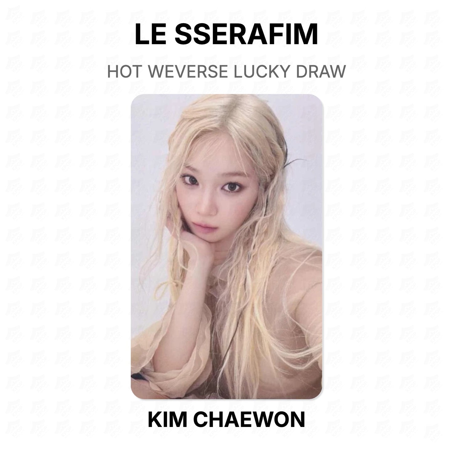 LE SSERAFIM HOT WEVERSE LUCKY DRAW Official Photocard