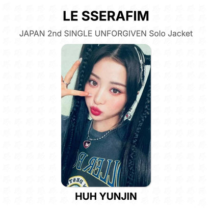 LE SSERAFIM JAPAN 2nd SINGLE UNFORGIVEN Solo Jacket Official Photocard