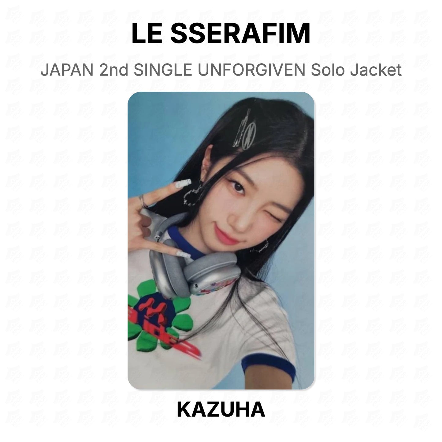 LE SSERAFIM JAPAN 2nd SINGLE UNFORGIVEN Solo Jacket Official Photocard