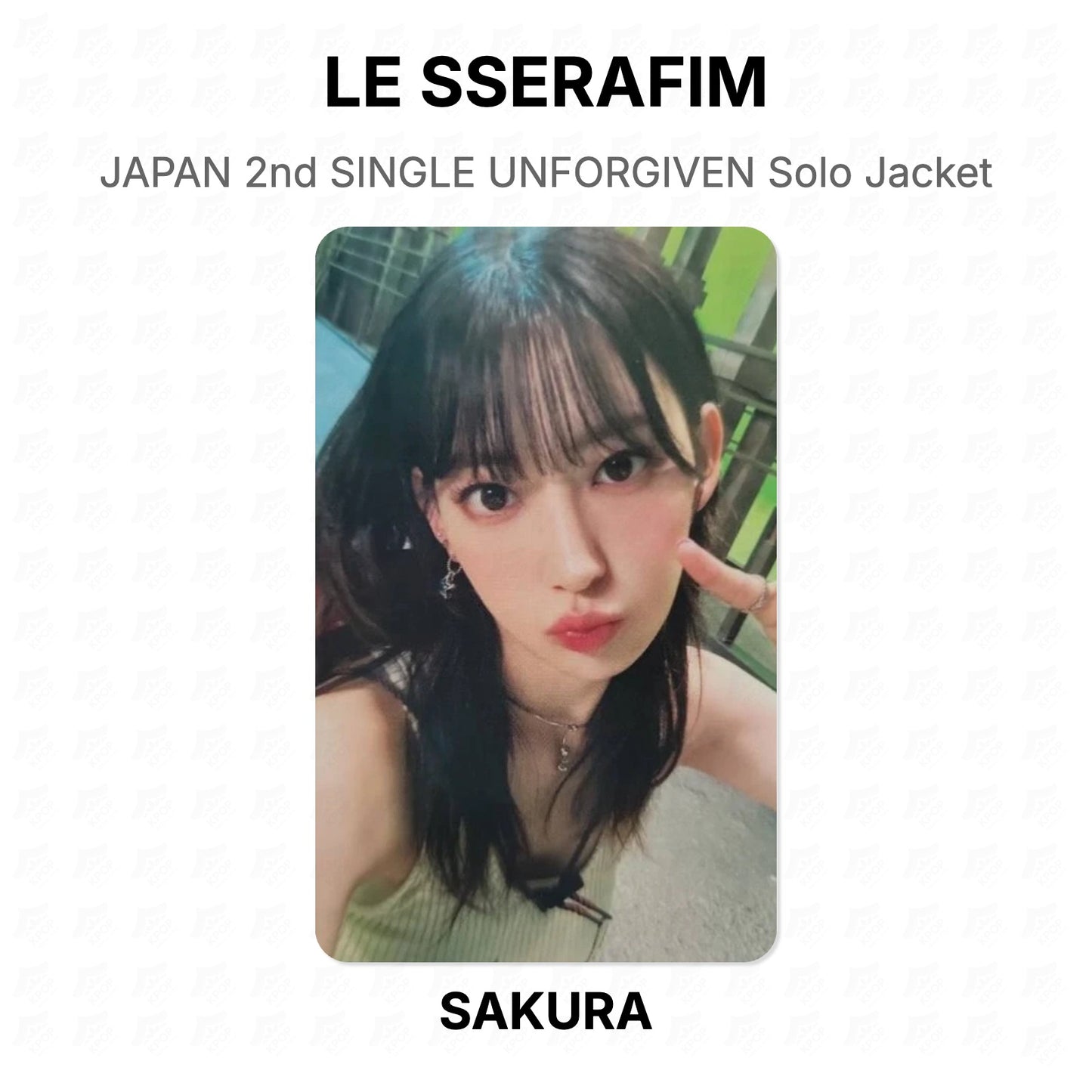 LE SSERAFIM JAPAN 2nd SINGLE UNFORGIVEN Solo Jacket Official Photocard