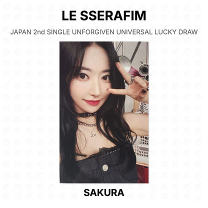 LE SSERAFIM JAPAN 2nd SINGLE UNFORGIVEN UNIVERSAL LUCKY DRAW Official Photocard